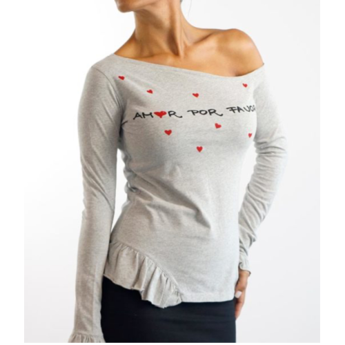 62043 CAMISETA VOLANTES GRIS